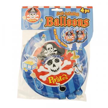 Pirate Self Inflating 8" Balloons - 4 Pack
