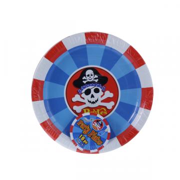 9" Pirate Paper Plates - 16 Pack