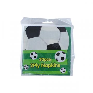 Football 2ply Paper Napkins - 30 Pack