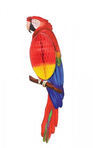 Parrot Honeycomb Hawaiian Party Decoration