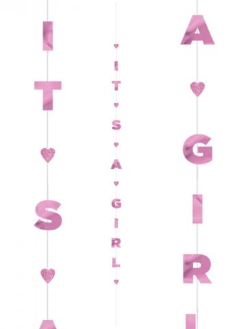 It's a Girl Balloon Fun Strings 1.82m