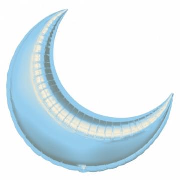 Pastel Blue Crescent Foil Balloon - 17"
