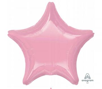 Pastel Pink Star Foil Balloon - 18"