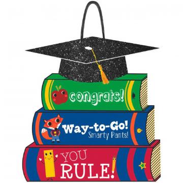 Stack Of Books Value Glitter Sign