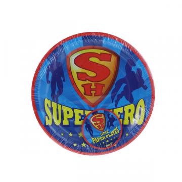 Super Hero Paper Plates - 16 Pack