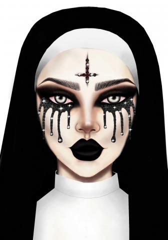 Possessed Face Jewels Stickers