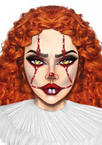 Clown Face Jewels Stickers