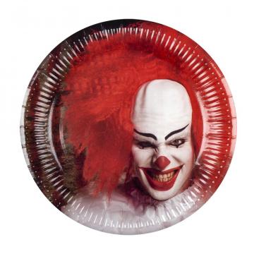 Horror Clown Paper Plates - 6 Pack