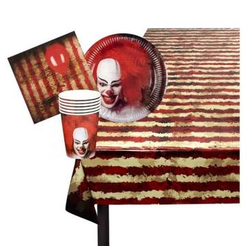 6 Person Horror Clown Party Table Set