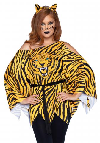 Tiger Poncho Set