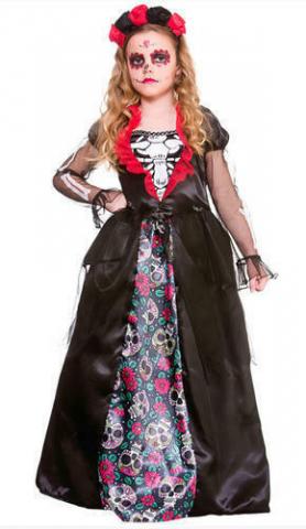 Deluxe Day of the Dead Girl Costume Set - Tween