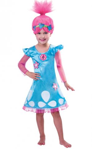 Kids Girls Trolls Poppy Costume