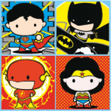 Justice League Napkins - 16 Pack