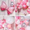 Baby Shower Pink and Silver Balloon Set 100 Pcs
