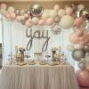 Pink Silver and White Balloons Set 60 Pcs