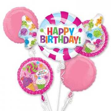 Happy Birthday Sweet Shop Foil Balloon Bouquets