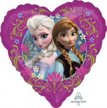 Disney Frozen Anna & Elsa Heart Foil Balloon - 17"