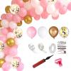 Balloon Arch Kit with Pump and Tie Tool - White, Pink and Gold.