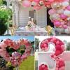 Balloon Arch Garland Kit with Floral Pink Balloons.