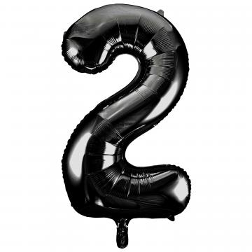 Black Numbered Foil Balloon #2