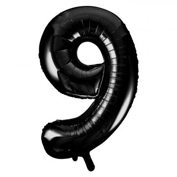 Black Numbered Foil Balloon #9