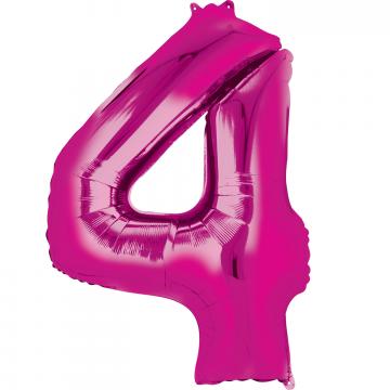 Pink Numbered Minishape Foil Balloon #3