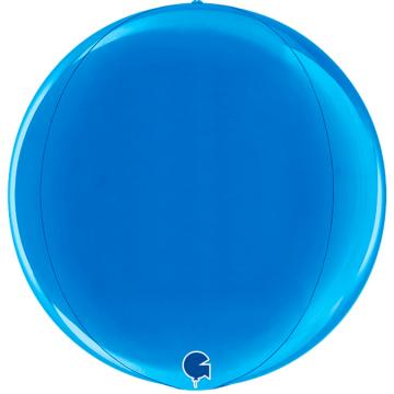 Blue Globe Foil Balloon - 15"