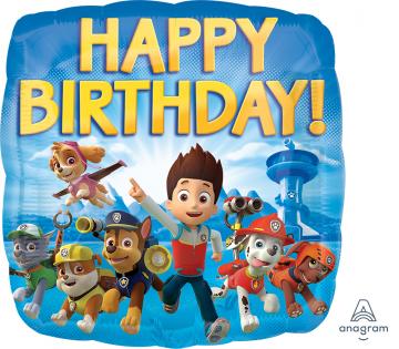 Paw Patrol Happy Birthday Foil Balloon - 17"
