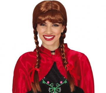 Pigtail Wig - Brown/Auburn