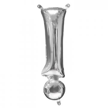 16'' Exclamation Mark '!' Silver Air Fill Balloon