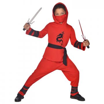 Red Ninja Warrior Costume - Kids