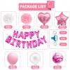 Pink & White Polka Dot Happy Birthday Balloon Kit - 68 Pieces