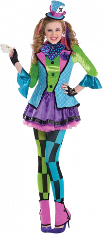 Kids Sassy Mad Hatter Costume