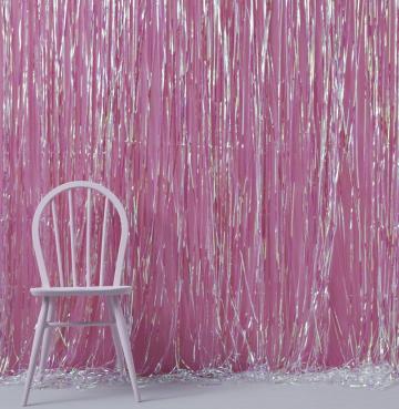 Iridescent Foil Fringe Curtain Decoration