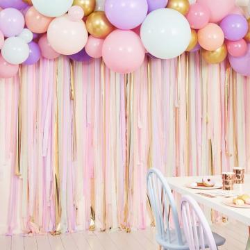 Luxury Pastel and Gold Garland Party Backdrop - 93 Pieces