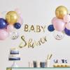 Gold Baby Shower Banner And Balloon Decoration - 32 Pieces