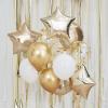 Mixed Pack Of Gold And White Balloons- 12 pack
