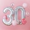 Iridescent Foil 30th Birthday Balloon Bundle- 6 Pack
