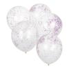 Pink Pamper Party Glitter Balloons - 5 Pack