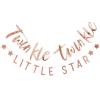 Twinkle Twinkle Rose Gold Baby Shower Bunting