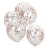 Rose Gold Confetti Balloons - 5 Pack