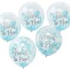 About To Pop! Blue Baby Shower Confetti Balloons - 5 Pack