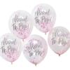 About To Pop! Pink Baby Shower Confetti Balloons - 5 Pack