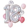Iridescent Foil 18th Birthday Balloon Bundle- 6 Pack
