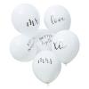White Wedding Balloons Bundle - 6 Pack