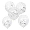 Hey Baby Shower Confetti Balloons - 5 Pack