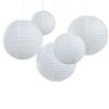 White Paper Lantern Decorations - 5 Pack