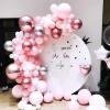 Pink, White And Rose Gold Balloons Garland & Arch Kit - 110 Pcs
