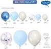 Blue, White And Silver Balloons Garland & Arch Kit - 104 Pcs