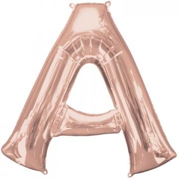 16'' Letter 'A' Rose Gold Air Fill Balloon